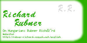richard rubner business card